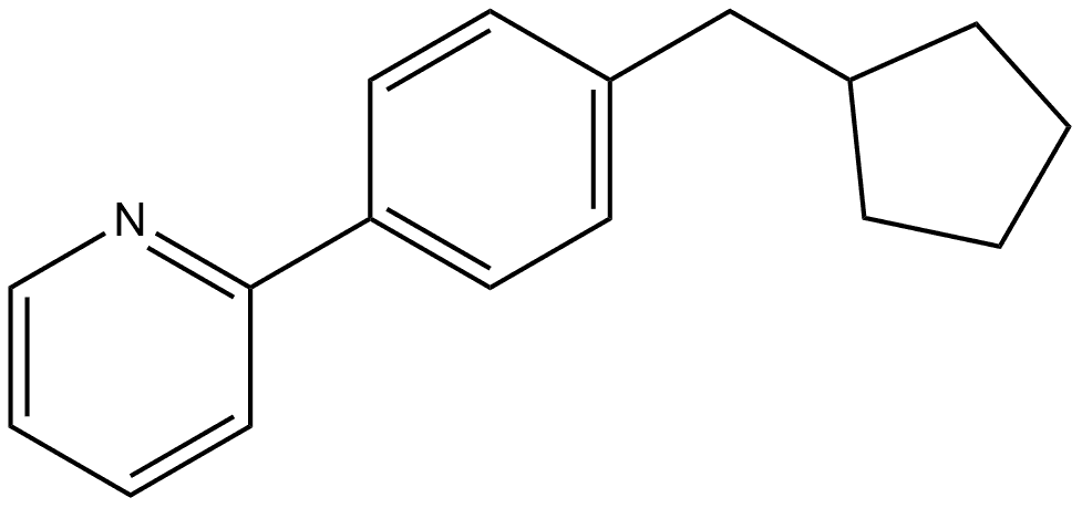 2-[4-(Cyclopentylmethyl)phenyl]pyridine Structure