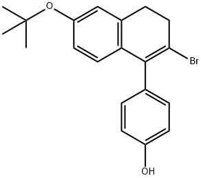 Phenol, 4-[2-bromo-6-(1,1-dimethylethoxy)-3,4-dihydro-1-naphthalenyl]-|PHENOL, 4-[2-BROMO-6-(1,1-DIMETHYLETHOXY)-3,4-DIHYDRO-1-NAPHTHALENYL]-