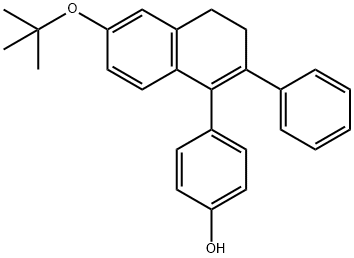 PHENOL, 4-[6-(1,1-DIMETHYLETHOXY)-3,4-DIHYDRO-2-PHENYL-1-NAPHTHALENYL]- 结构式