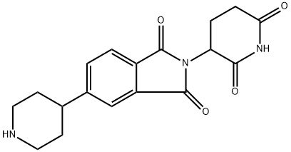 2-(2,6-dioxopiperidin-3-yl)-5-(piperidin-4-yl)isoindoline-1,3-dione Struktur