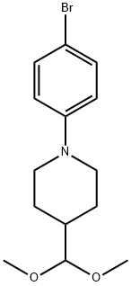 1-(4-BROMOPHENYL)-4-(DIMETHOXYMETHYL)PIPERIDINE, 2229721-53-1, 结构式