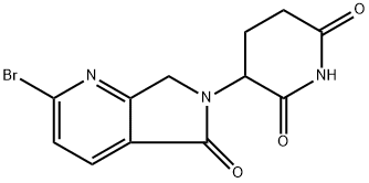 3-(2-bromo-5-oxo-5,7-dihydro-6H-pyrrolo[3,4-b]pyridin-6-yl)piperidine-2,6-dione Structure