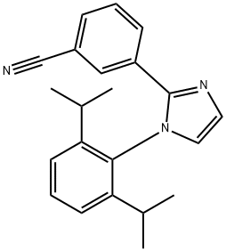 Benzonitrile, 3-[1-[2,6-bis(1-methylethyl)phenyl]-1H-imidazol-2-yl]-|3-(1-(2,6-二异丙基苯基)-1H-咪唑-2-基)苯甲腈