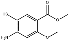 Benzoic acid, 4-amino-5-mercapto-2-methoxy-, methyl ester Struktur