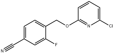 Benzonitrile, 4-[[(6-chloro-2-pyridinyl)oxy]methyl]-3-fluoro- Structure