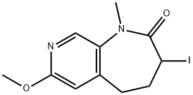2H-Pyrido[3,4-b]azepin-2-one, 1,3,4,5-tetrahydro-3-iodo-7-methoxy-1-methyl- 结构式