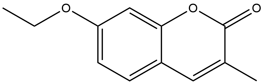 7-乙氧基-3-甲基-2H-色烯-2-酮 结构式