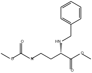 Butanoic acid, 4-[(methoxycarbonyl)amino]-2-[(phenylmethyl)amino]-, methyl ester, (2S)- Structure