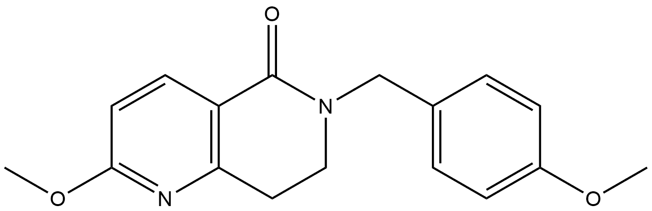 2-methoxy-6-(4-methoxybenzyl)-7,8-dihydro-1,6-naphthyridin-5(6H)-one 结构式