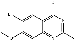 6-溴-4-氯-7-甲氧基-2-甲基喹唑啉 结构式