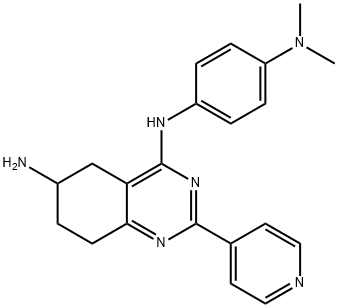 4,6-Quinazolinediamine, N4-[4-(dimethylamino)phenyl]-5,6,7,8-tetrahydro-2-(4-pyridinyl)- Structure