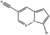 7-溴吡咯并[1,2-B]哒嗪-3-碳腈 结构式