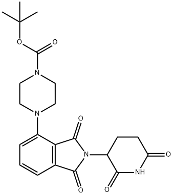 4-(2-(2,6-二氧代哌啶-3-基)-1,3-二氧代异吲哚啉-4-基)哌嗪-1-羧酸叔丁酯, 2230956-82-6, 结构式