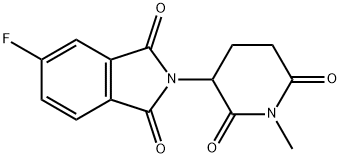 5-氟-2-(1-甲基-2,6-二氧代哌啶-3-基)异吲哚啉-1,3-二酮 结构式