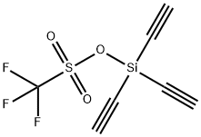 Methanesulfonic acid, 1,1,1-trifluoro-, triethynylsilyl ester Structure