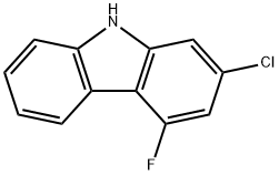 9H-Carbazole, 2-chloro-4-fluoro- Structure