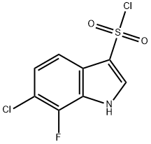 6-氯-7-氟-1H-吲哚-3-磺酰氯,2231234-36-7,结构式
