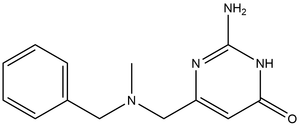 2-amino-4-[[benzyl(methyl)amino]methyl]-1H-pyrimidin-6-one 结构式