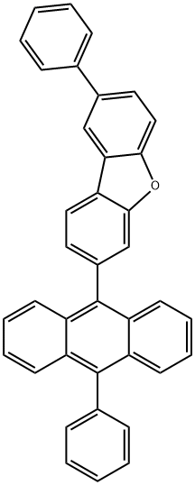 2-苯基-7-(10-苯基-9-蒽基)-二苯并呋喃, 2233598-88-2, 结构式