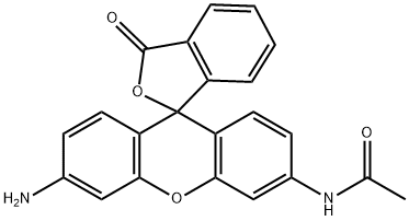 Acetamide, N-(6'-amino-3-oxospiro[isobenzofuran-1(3H),9'-[9H]xanthen]-3'-yl)-,223538-91-8,结构式