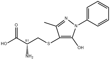 (5-hydroxy-3-methyl-1-phenyl-1H-pyrazol-4-yl)-L-cysteine Structure