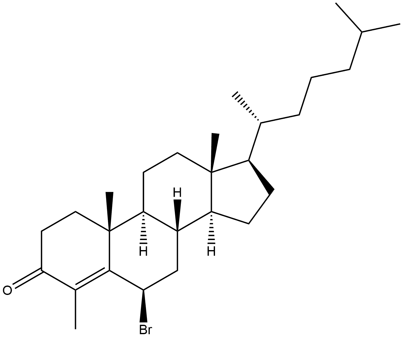 6Β-BROMO-4-METHYLCHOLEST-4-EN-3-ONE, 2239-49-8, 结构式