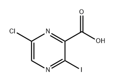 6-氯-3-碘吡嗪-2-羧酸, 2241239-41-6, 结构式
