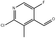 2-氯-5-氟-3-甲基异烟醛 结构式