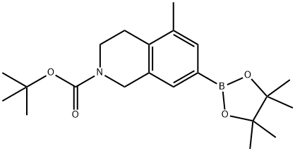 2(1H)-Isoquinolinecarboxylic acid, 3,4-dihydro-5-methyl-7-(4,4,5,5-tetramethyl-1,3,2-dioxaborolan-2-yl)-, 1,1-dimethylethyl ester,2241373-21-5,结构式