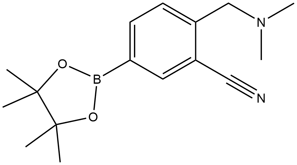 2-((二甲基氨基)甲基)-5-(4,4,5,5-四甲基-1,3,2-二氧杂硼烷-2-基)苄腈,2241770-53-4,结构式