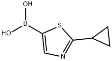 Boronic acid, B-(2-cyclopropyl-5-thiazolyl)-,2241812-64-4,结构式
