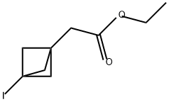 Bicyclo[1.1.1]pentane-1-acetic acid, 3-iodo-, ethyl ester 结构式