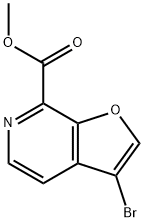 Furo[2,3-c]pyridine-7-carboxylic acid, 3-bromo-, methyl ester,224318-44-9,结构式