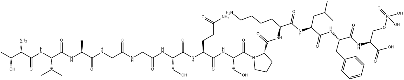 2243207-01-2 L-Serine, L-threonyl-L-valyl-L-alanylglycylglycyl-O-phosphono-L-seryl-L-glutaminyl-L-seryl-L-prolyl-L-lysyl-L-leucyl-L-phenylalanyl-