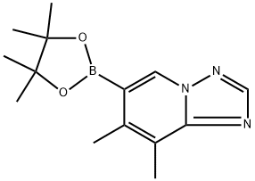 [1,2,4]Triazolo[1,5-a]pyridine, 7,8-dimethyl-6-(4,4,5,5-tetramethyl-1,3,2-dioxaborolan-2-yl)-|7,8-二甲基-6-(4,4,5,5-四甲基-1,3,2-二氧硼杂环戊烷-2-基)-[1,2,4]三唑并[1,5-A]吡啶