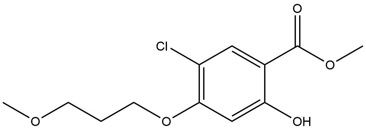 Methyl 5-chloro-2-hydroxy-4-(3-methoxypropoxy)benzoate Struktur