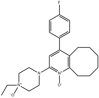 Cycloocta[b]?pyridine, 2-?(4-?ethyl-?4-?oxido-?1-?piperazinyl)?-?4-?(4-?fluorophenyl)?-?5,?6,?7,?8,?9,?10-?hexahydro-?, 1-?oxide Structure