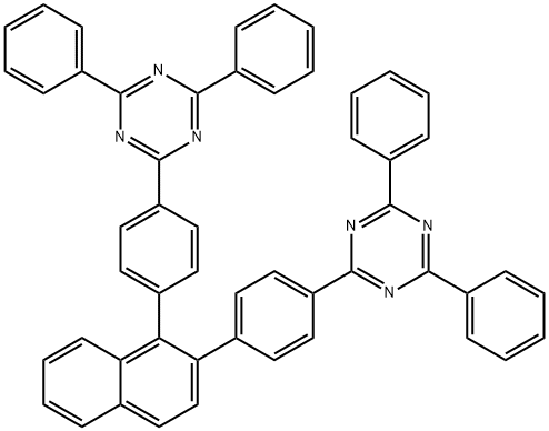 1,3,5-Triazine, 2,2'-(1,2-naphthalenediyldi-4,1-phenylene)bis[4,6-diphenyl- Structure