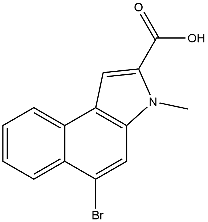 5-Bromo-3-methyl-3H-benzo[e]indole-2-carboxylic Acid Structure