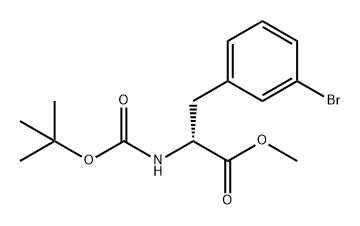(R)-3-(3-溴苯基)-2-(叔丁氧羰基)氨基)丙酸甲酯, 2244592-10-5, 结构式