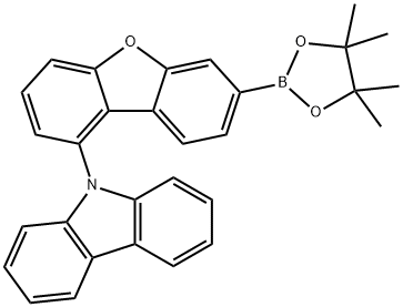 9-(7-(4,4,5,5-四甲基-1,3,2-二氧杂硼烷-2-基)二苯并[B,D]呋喃-1-基)-4A,4B,8A,9A-四氢-9H-咔唑, 2244899-58-7, 结构式