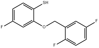 4-Fluoro-2-(2',5'-difluorobenzyloxy)thiophenol 结构式