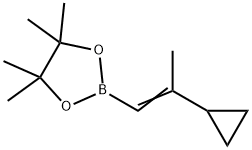 2-(2-cyclopropylprop-1-en-1-yl)-4，4，5，5-tetramethyl-1，3，2-dioxaborolane, 2246919-45-7, 结构式