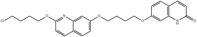 2(1H)-Quinolinone, 7-[4-[[2-(4-chlorobutoxy)-7-quinolinyl]oxy]butoxy]- Structure