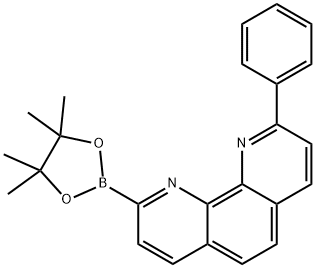 1,10-Phenanthroline,2-phenyl-9-(4,4,5,5-tetramethyl-1,3,2-dioxaborolan-2-yl)- Structure