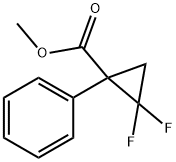 Cyclopropanecarboxylic acid, 2,2-difluoro-1-phenyl-, methyl ester Structure