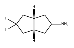 2-Pentalenamine, 5,5-difluorooctahydro-, (3aR,6aS)- Struktur