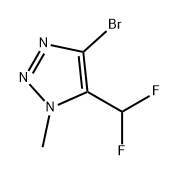 1H-1,2,3-Triazole, 4-bromo-5-(difluoromethyl)-1-methyl- 结构式