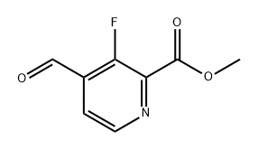 2-Pyridinecarboxylic acid, 3-fluoro-4-formyl-, methyl ester Struktur