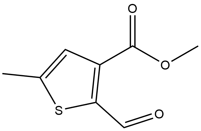 Methyl 2-formyl-5-methyl-3-thiophenecarboxylate Struktur